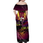 We Are Broncos Halloween Off Shoulder Maxi Dress Pumpkin Scary Spooky Season - Aussie Hoodie
