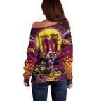 We Are Broncos Halloween Off Shoulder Sweater Pumpkin Scary Spooky Season - Aussie Hoodie