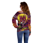 We Are Broncos Halloween Off Shoulder Sweater Pumpkin Scary Spooky Season - Aussie Hoodie