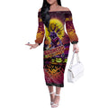 We Are Broncos Halloween Off The Shoulder Long Sleeve Dress Pumpkin Scary Spooky Season - Aussie Hoodie