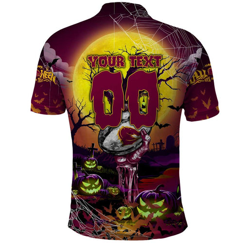 We Are Broncos Halloween Polo Shirt Pumpkin Scary Spooky Season - Aussie Hoodie