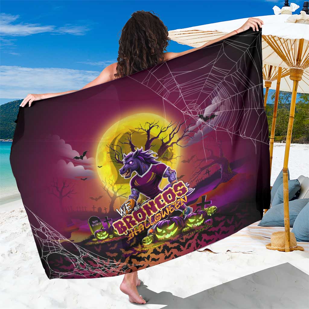 We Are Broncos Halloween Sarong Pumpkin Scary Spooky Season - Aussie Hoodie