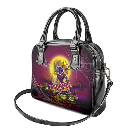 We Are Broncos Halloween Shoulder Handbag Pumpkin Scary Spooky Season - Aussie Hoodie