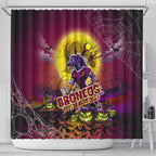 We Are Broncos Halloween Shower Curtain Pumpkin Scary Spooky Season - Aussie Hoodie