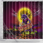 We Are Broncos Halloween Shower Curtain Pumpkin Scary Spooky Season - Aussie Hoodie