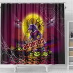 We Are Broncos Halloween Shower Curtain Pumpkin Scary Spooky Season - Aussie Hoodie