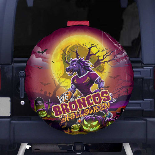 We Are Broncos Halloween Spare Tire Cover Pumpkin Scary Spooky Season - Aussie Hoodie