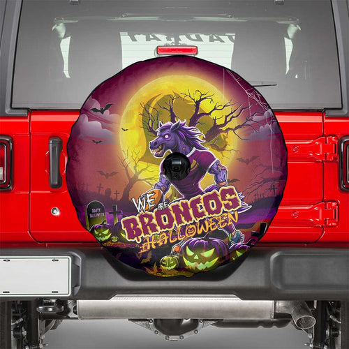We Are Broncos Halloween Spare Tire Cover Pumpkin Scary Spooky Season - Aussie Hoodie