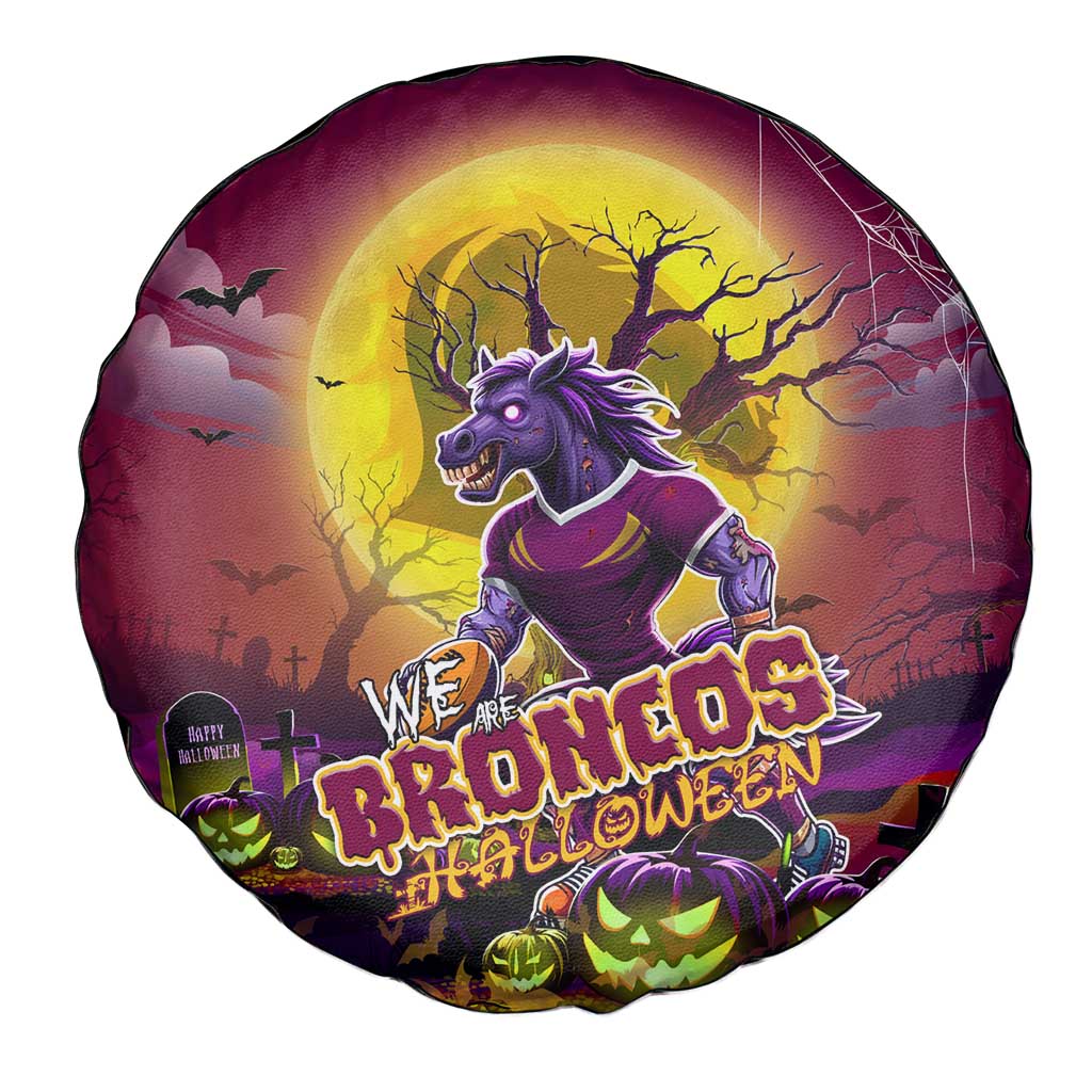 We Are Broncos Halloween Spare Tire Cover Pumpkin Scary Spooky Season - Aussie Hoodie