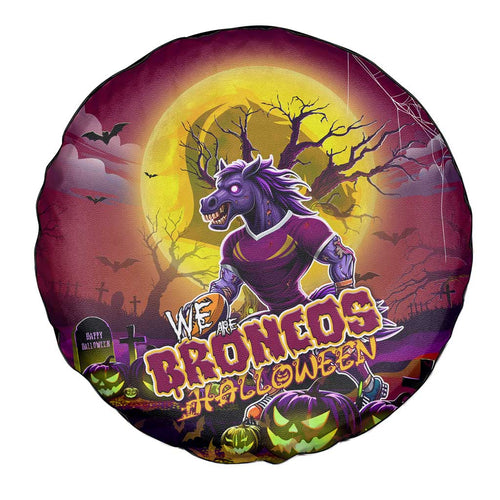 We Are Broncos Halloween Spare Tire Cover Pumpkin Scary Spooky Season - Aussie Hoodie