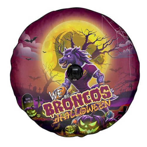 We Are Broncos Halloween Spare Tire Cover Pumpkin Scary Spooky Season - Aussie Hoodie