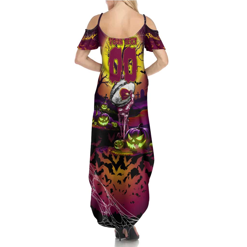 We Are Broncos Halloween Summer Maxi Dress Pumpkin Scary Spooky Season - Aussie Hoodie