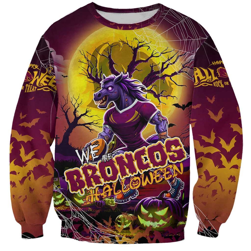 We Are Broncos Halloween Sweatshirt Pumpkin Scary Spooky Season - Aussie Hoodie