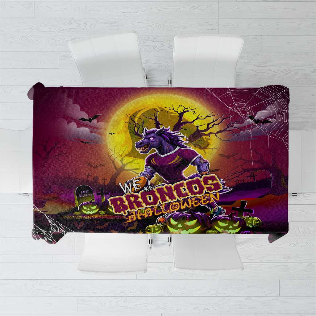 We Are Broncos Halloween Tablecloth Pumpkin Scary Spooky Season - Aussie Hoodie