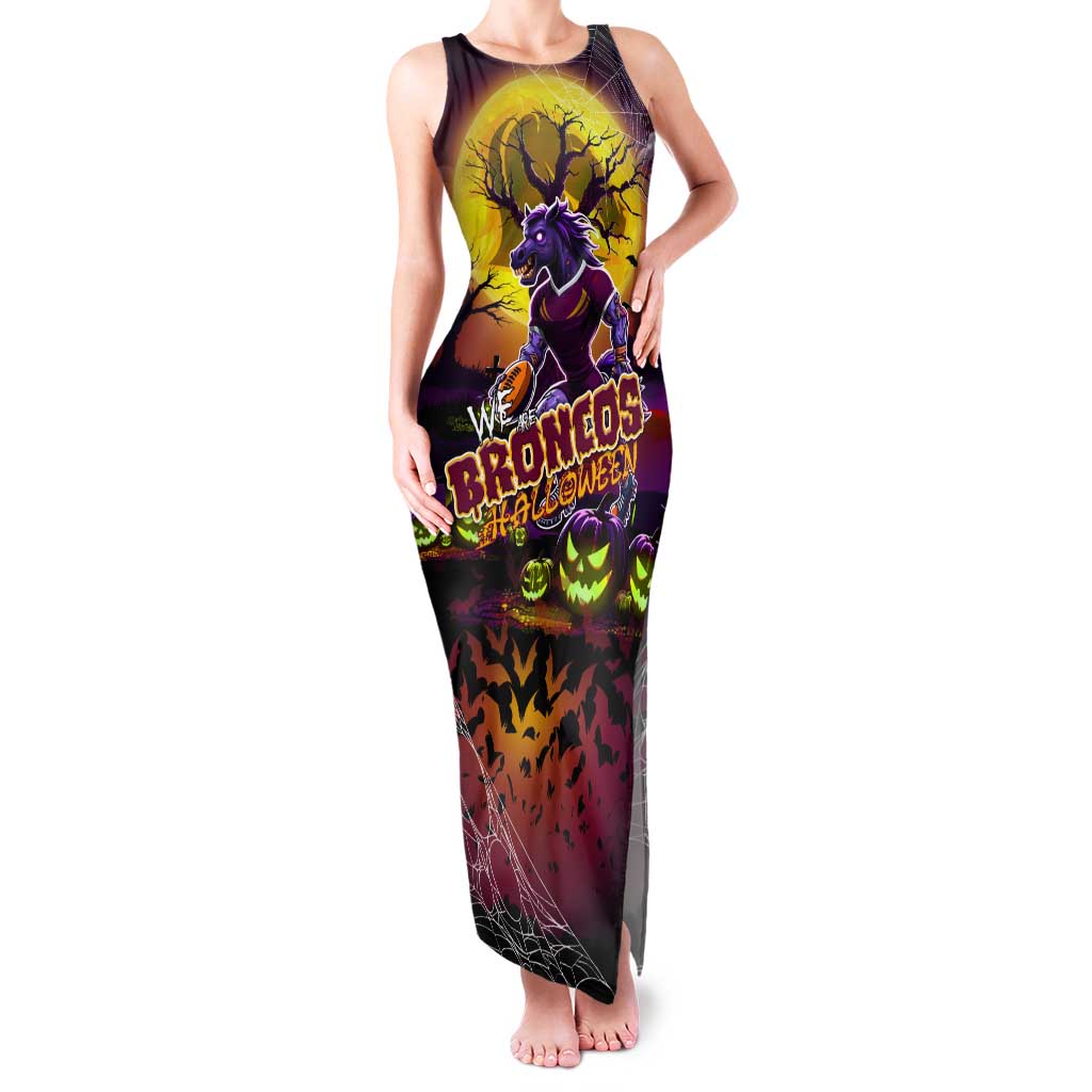 We Are Broncos Halloween Tank Maxi Dress Pumpkin Scary Spooky Season - Aussie Hoodie