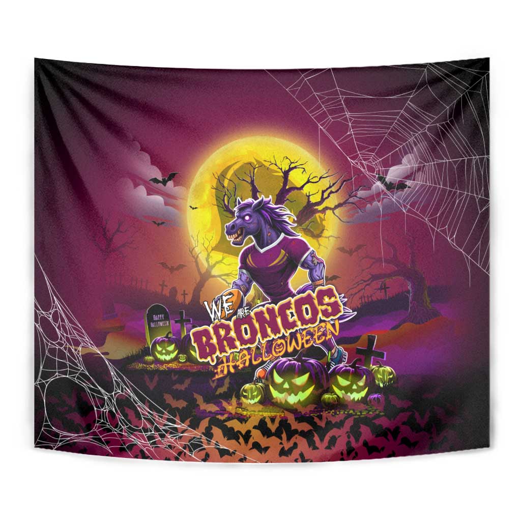 We Are Broncos Halloween Tapestry Pumpkin Scary Spooky Season - Aussie Hoodie