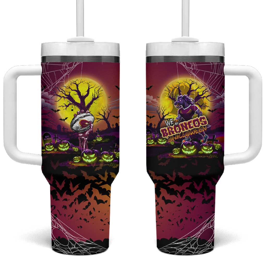 We Are Broncos Halloween Tumbler With Handle Pumpkin Scary Spooky Season - Aussie Hoodie