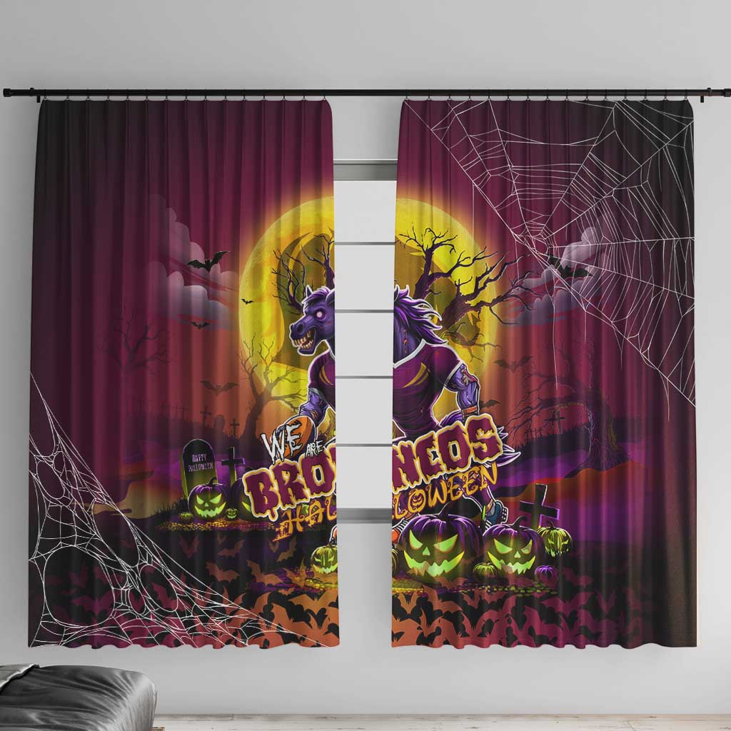 We Are Broncos Halloween Window Curtain Pumpkin Scary Spooky Season - Aussie Hoodie