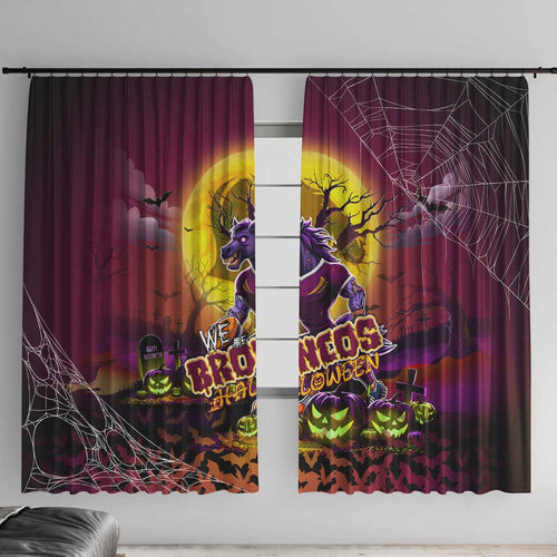 We Are Broncos Halloween Window Curtain Pumpkin Scary Spooky Season - Aussie Hoodie