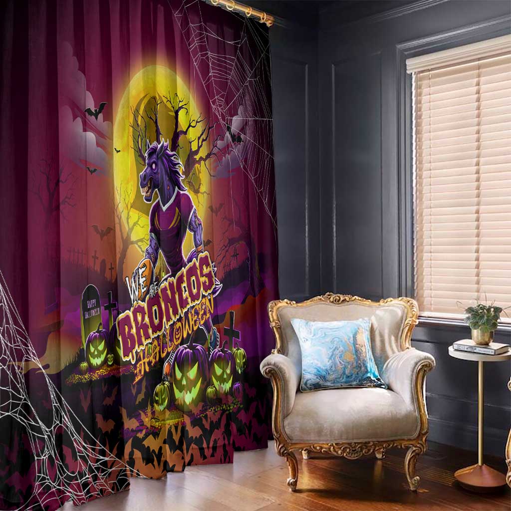 We Are Broncos Halloween Window Curtain Pumpkin Scary Spooky Season - Aussie Hoodie