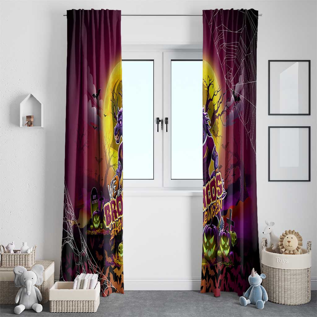 We Are Broncos Halloween Window Curtain Pumpkin Scary Spooky Season - Aussie Hoodie
