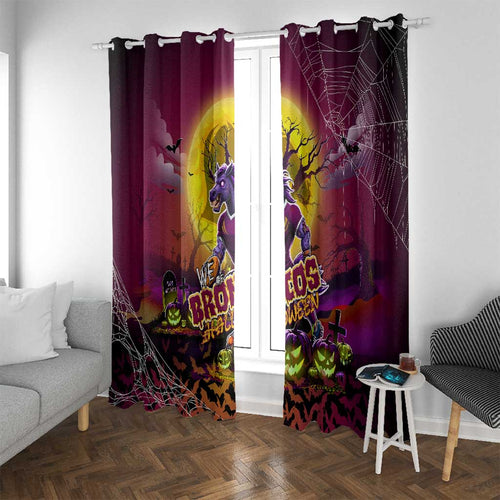 We Are Broncos Halloween Window Curtain Pumpkin Scary Spooky Season - Aussie Hoodie