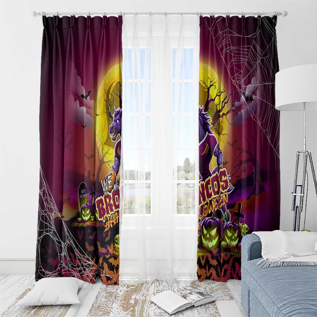 We Are Broncos Halloween Window Curtain Pumpkin Scary Spooky Season - Aussie Hoodie