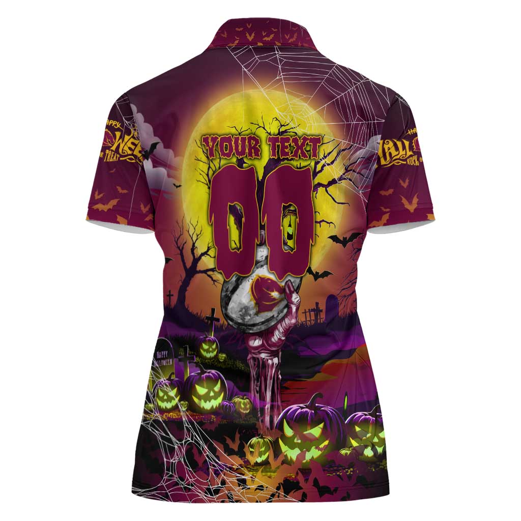 We Are Broncos Halloween Women Polo Shirt Pumpkin Scary Spooky Season - Aussie Hoodie