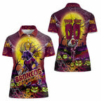 We Are Broncos Halloween Women Polo Shirt Pumpkin Scary Spooky Season - Aussie Hoodie