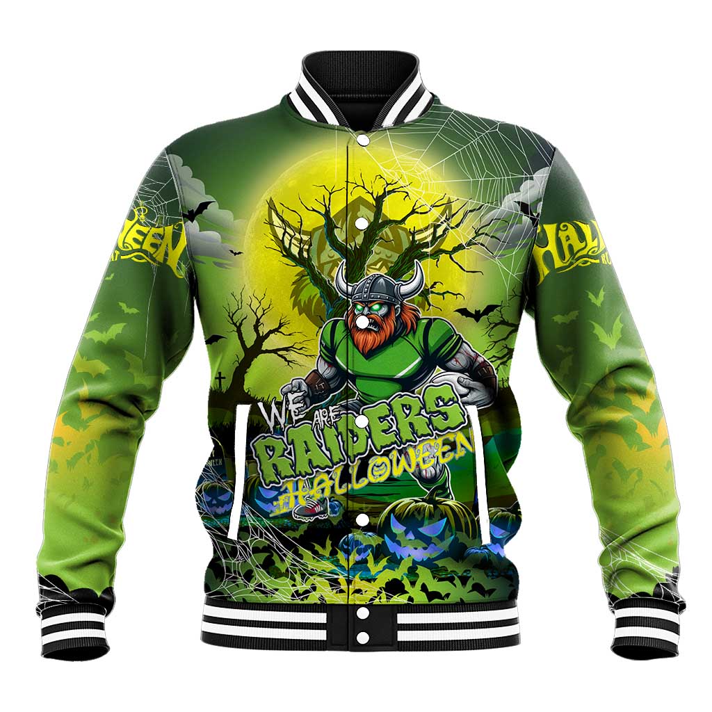 We Are Raiders Halloween Baseball Jacket Pumpkin Scary Spooky Season - Aussie Hoodie