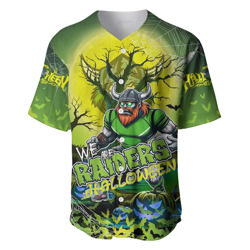 We Are Raiders Halloween Baseball Jersey Pumpkin Scary Spooky Season - Aussie Hoodie