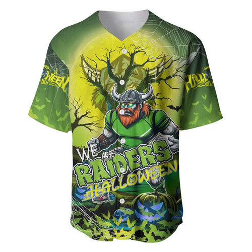We Are Raiders Halloween Baseball Jersey Pumpkin Scary Spooky Season - Aussie Hoodie