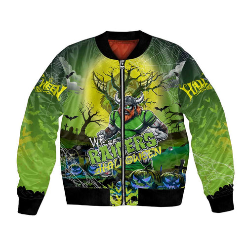 We Are Raiders Halloween Bomber Jacket Pumpkin Scary Spooky Season - Aussie Hoodie