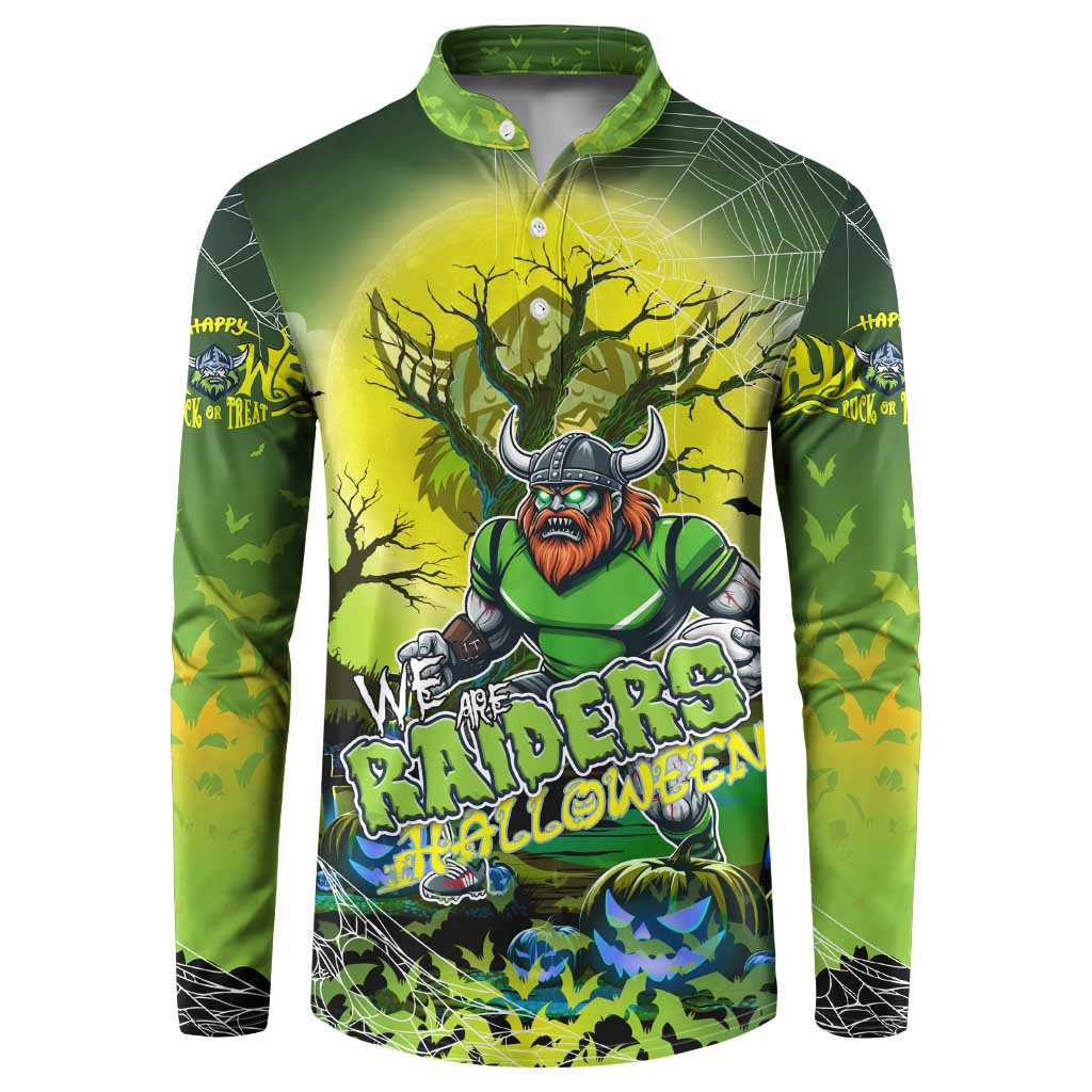 We Are Raiders Halloween Button Sweatshirt Pumpkin Scary Spooky Season - Aussie Hoodie