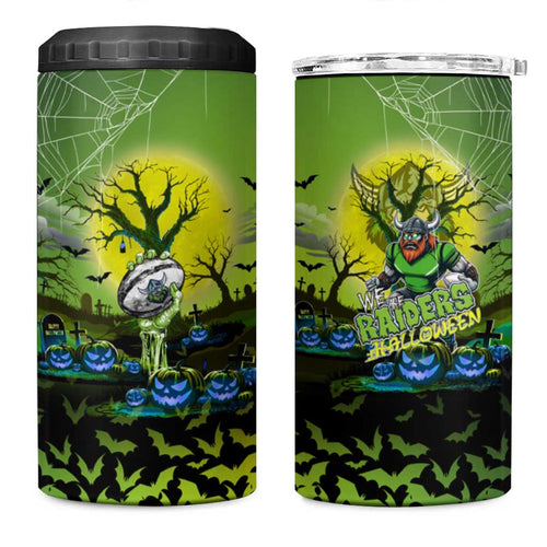 We Are Raiders Halloween 4 in 1 Can Cooler Tumbler Pumpkin Scary Spooky Season - Aussie Hoodie