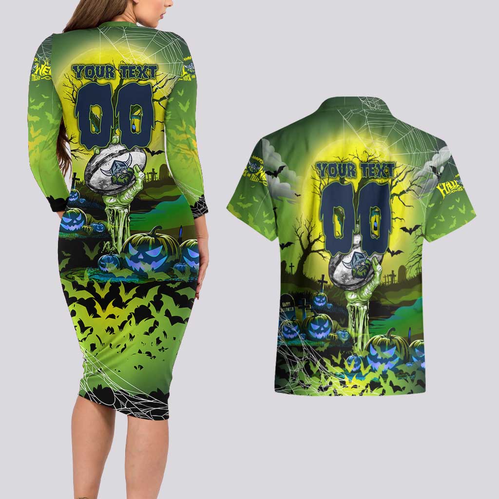 We Are Raiders Halloween Couples Matching Long Sleeve Bodycon Dress and Hawaiian Shirt Pumpkin Scary Spooky Season - Aussie Hoodie