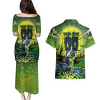 We Are Raiders Halloween Couples Matching Puletasi and Hawaiian Shirt Pumpkin Scary Spooky Season - Aussie Hoodie