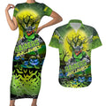 We Are Raiders Halloween Couples Matching Short Sleeve Bodycon Dress and Hawaiian Shirt Pumpkin Scary Spooky Season - Aussie Hoodie