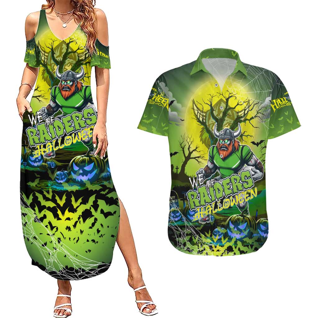We Are Raiders Halloween Couples Matching Summer Maxi Dress and Hawaiian Shirt Pumpkin Scary Spooky Season - Aussie Hoodie