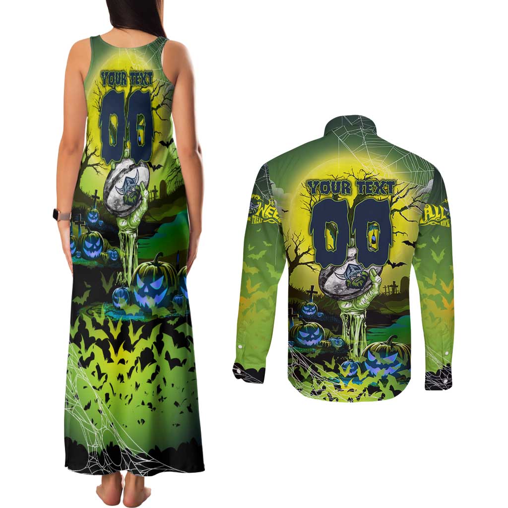 We Are Raiders Halloween Couples Matching Tank Maxi Dress and Long Sleeve Button Shirt Pumpkin Scary Spooky Season - Aussie Hoodie