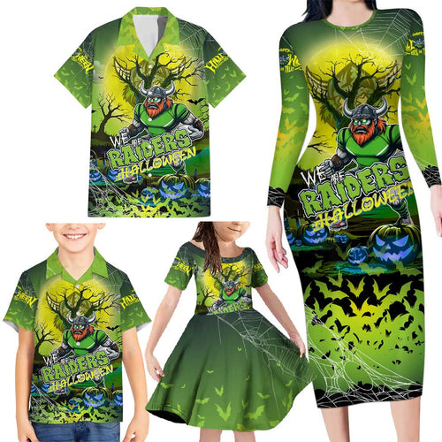 We Are Raiders Halloween Family Matching Long Sleeve Bodycon Dress and Hawaiian Shirt Pumpkin Scary Spooky Season - Aussie Hoodie