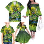 We Are Raiders Halloween Family Matching Off The Shoulder Long Sleeve Dress and Hawaiian Shirt Pumpkin Scary Spooky Season - Aussie Hoodie