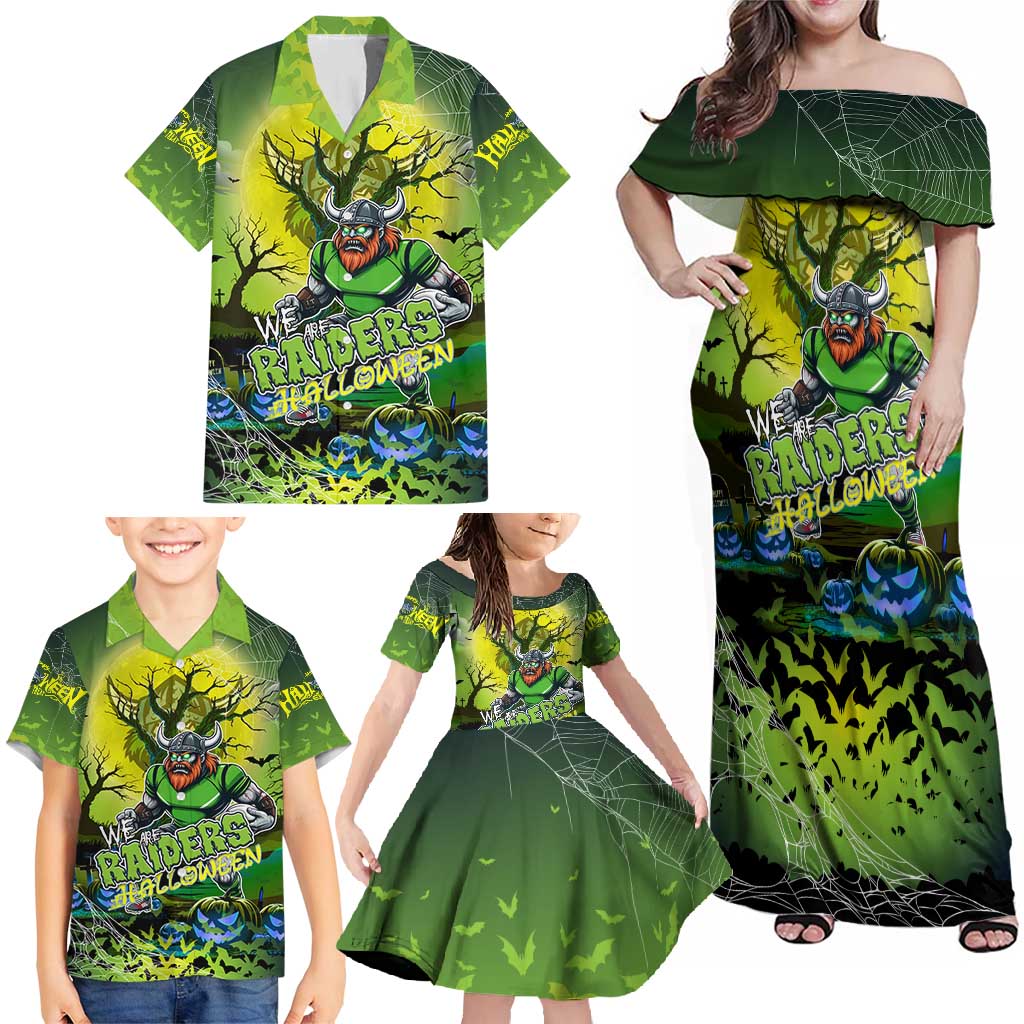 We Are Raiders Halloween Family Matching Off Shoulder Maxi Dress and Hawaiian Shirt Pumpkin Scary Spooky Season - Aussie Hoodie