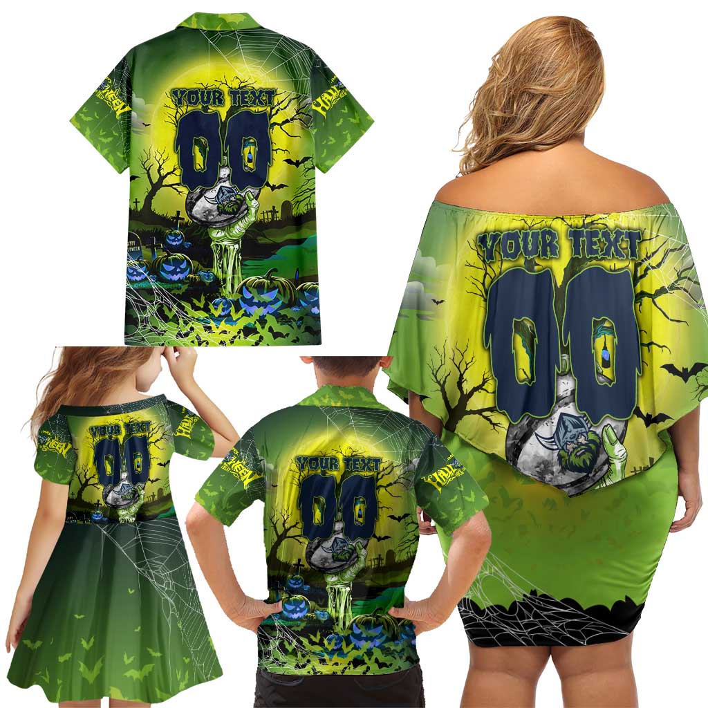 We Are Raiders Halloween Family Matching Off Shoulder Short Dress and Hawaiian Shirt Pumpkin Scary Spooky Season - Aussie Hoodie