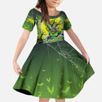 We Are Raiders Halloween Kid Short Sleeve Dress Pumpkin Scary Spooky Season - Aussie Hoodie