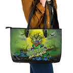 We Are Raiders Halloween Leather Tote Bag Pumpkin Scary Spooky Season - Aussie Hoodie