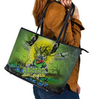 We Are Raiders Halloween Leather Tote Bag Pumpkin Scary Spooky Season - Aussie Hoodie
