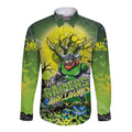 We Are Raiders Halloween Long Sleeve Button Shirt Pumpkin Scary Spooky Season - Aussie Hoodie