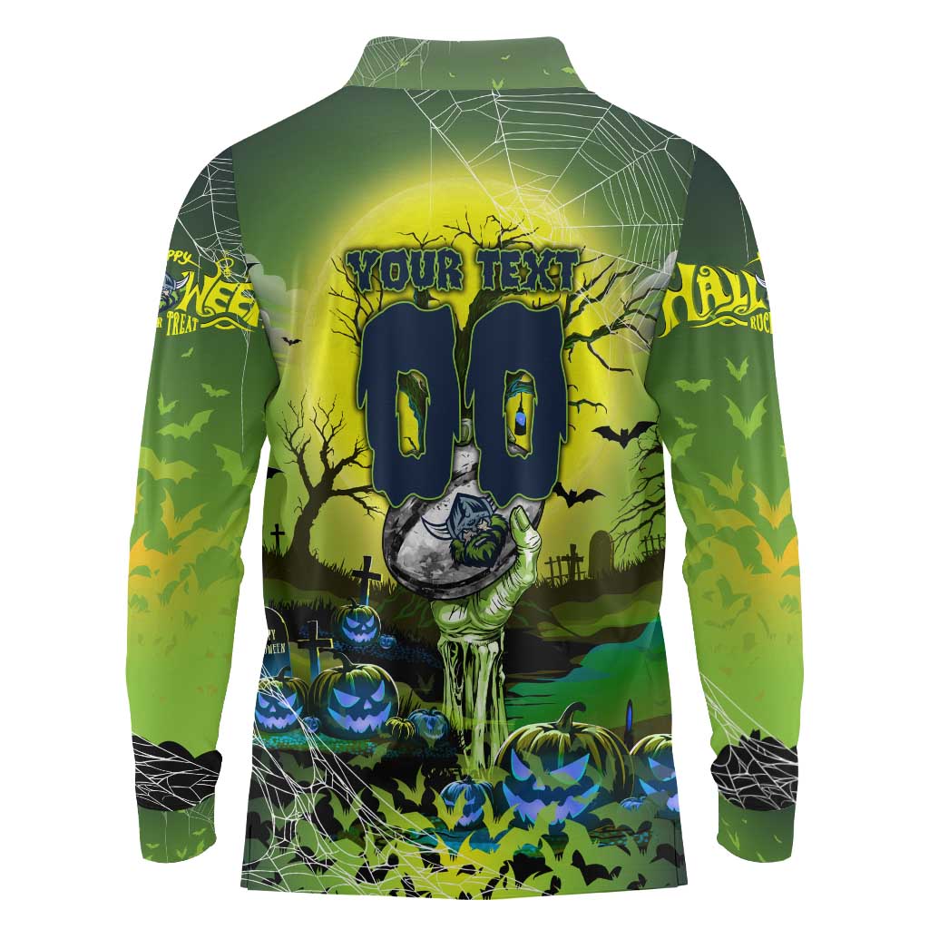 We Are Raiders Halloween Long Sleeve Polo Shirt Pumpkin Scary Spooky Season - Aussie Hoodie
