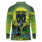 We Are Raiders Halloween Long Sleeve Polo Shirt Pumpkin Scary Spooky Season - Aussie Hoodie
